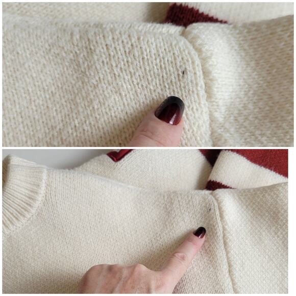 Budweiser x Pacsun Sweater Medium Red Crewneck Pullover Embroidered Oversized - Picture 3 of 9